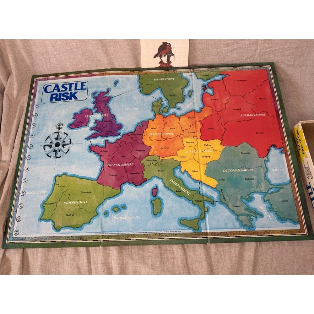 Risk and Castle Risk Parker Brothers 1990 Vintage No. 0042 Complete